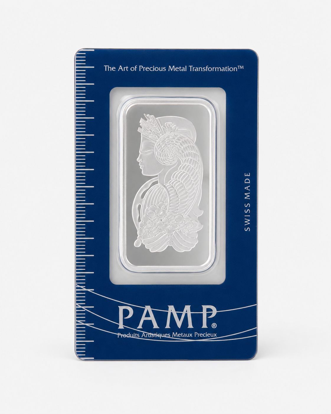 PAMP Suisse Lady Fortuna .999 fine pure silver bar in assay packaging