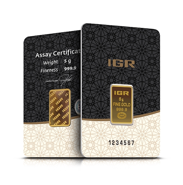 Istanbul Gold Refinery minted .9999 fine pure gold bars sealed in assay cards in a range of small gram sizes